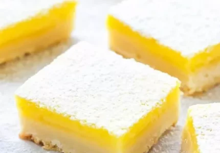 Пирожное лимонные квадратики